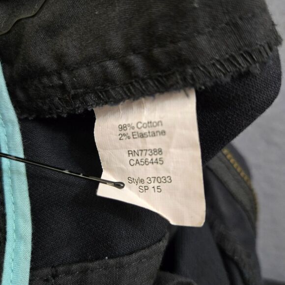 J. Crew Outlet Women 2 Black Tapered Leg Low Rise Chino Pants - Picture 5 of 9